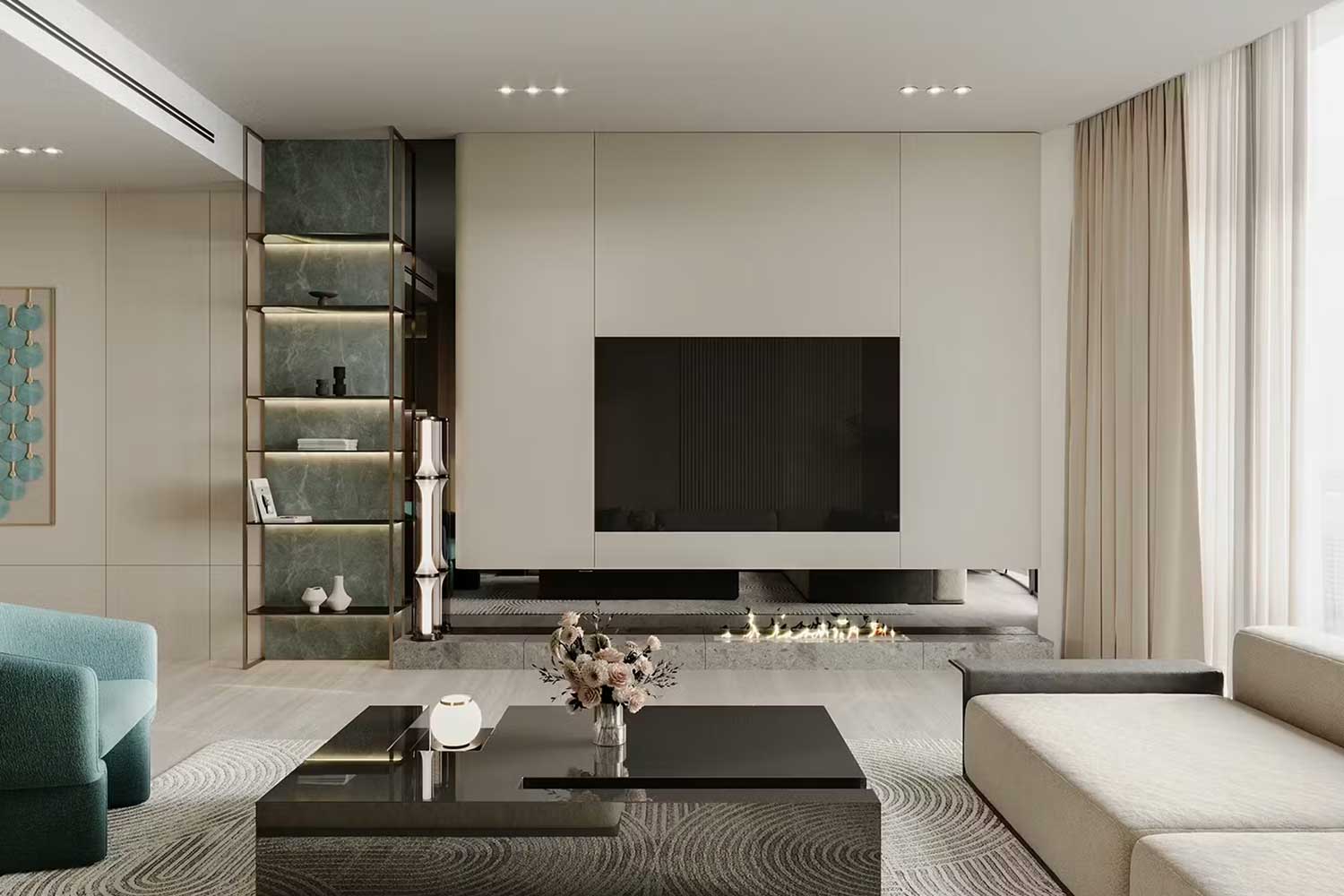 Woven Binghatti Aquarise lobby Project