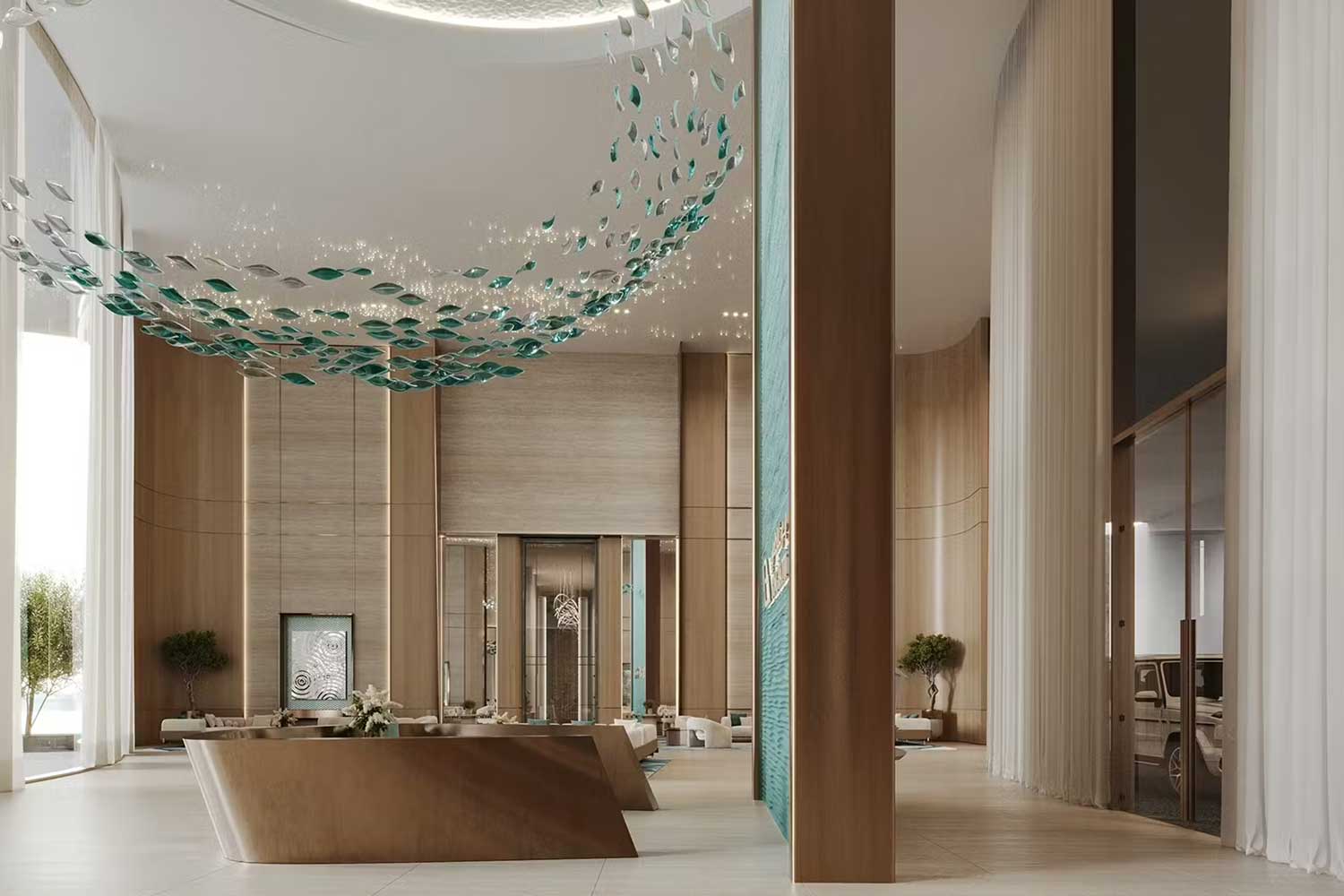 Woven Binghatti Aquarise lobby Project