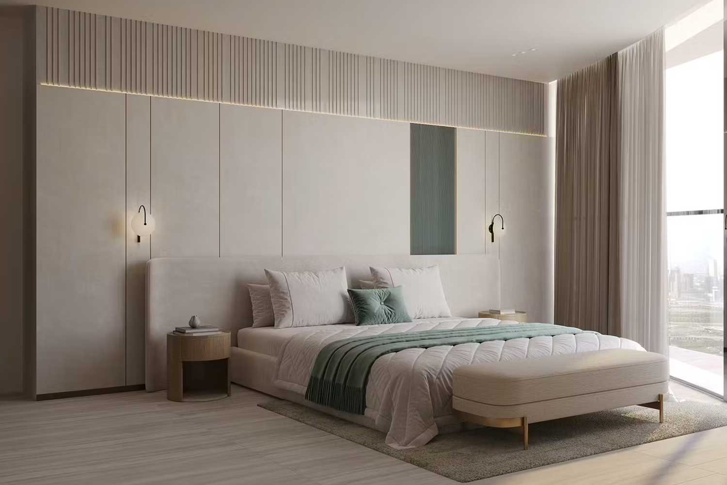 Woven Binghatti Aquarise bedroom Project