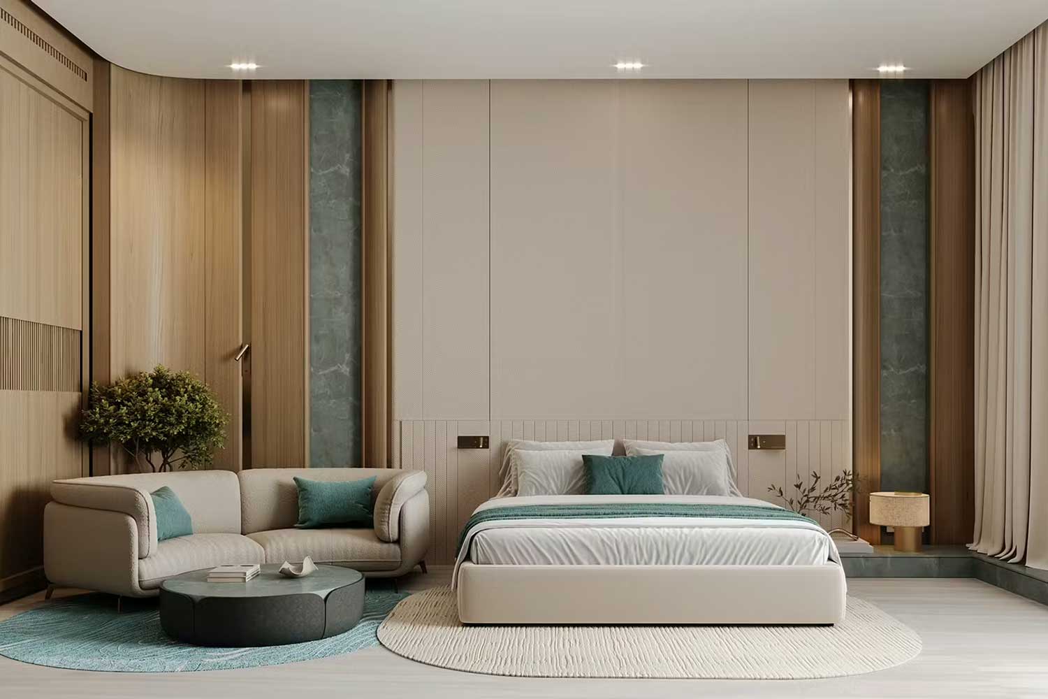 Woven Binghatti Aquarise bedroom Project